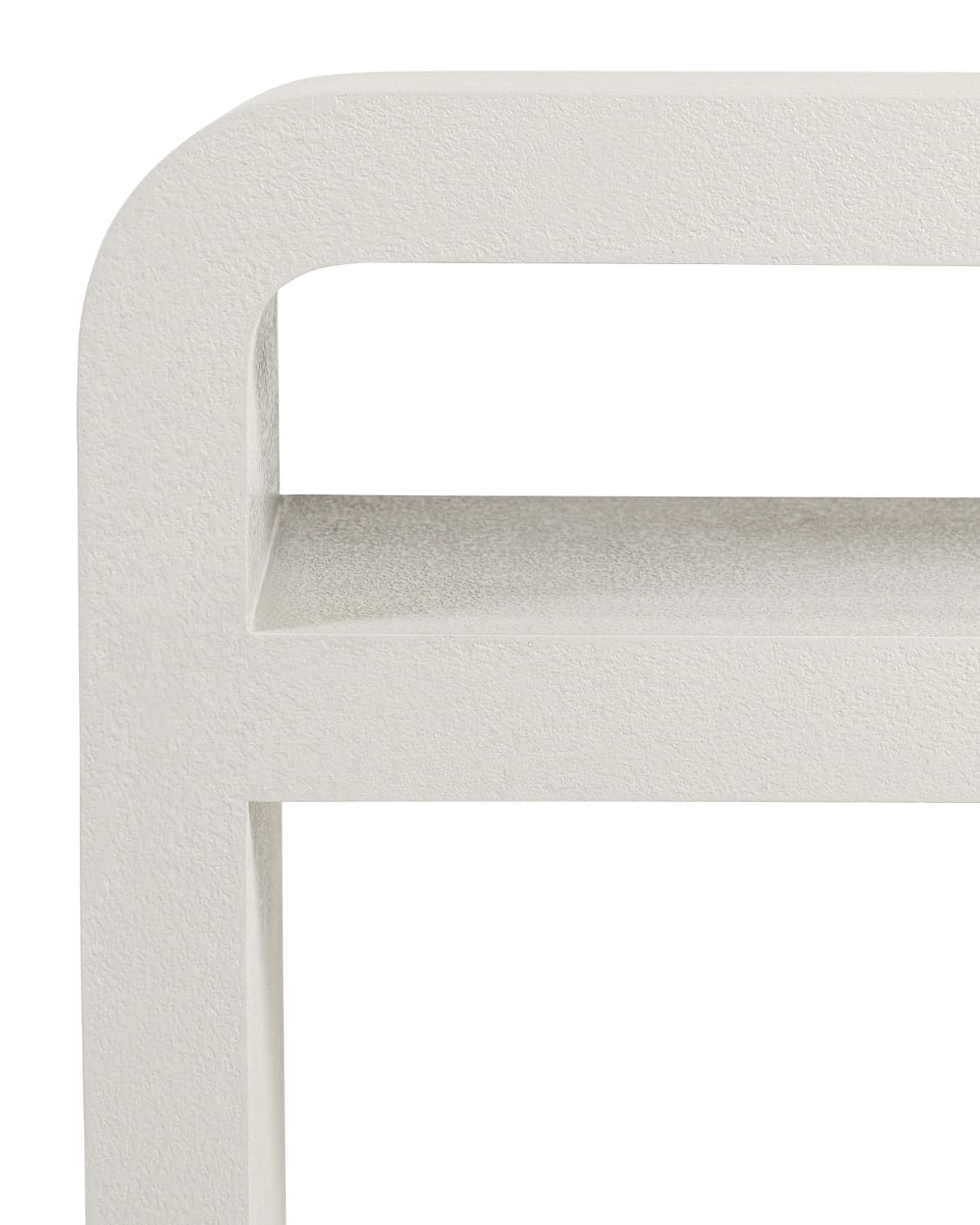 Orta console table in soft ivory and stone, shown in a product front view as image 8