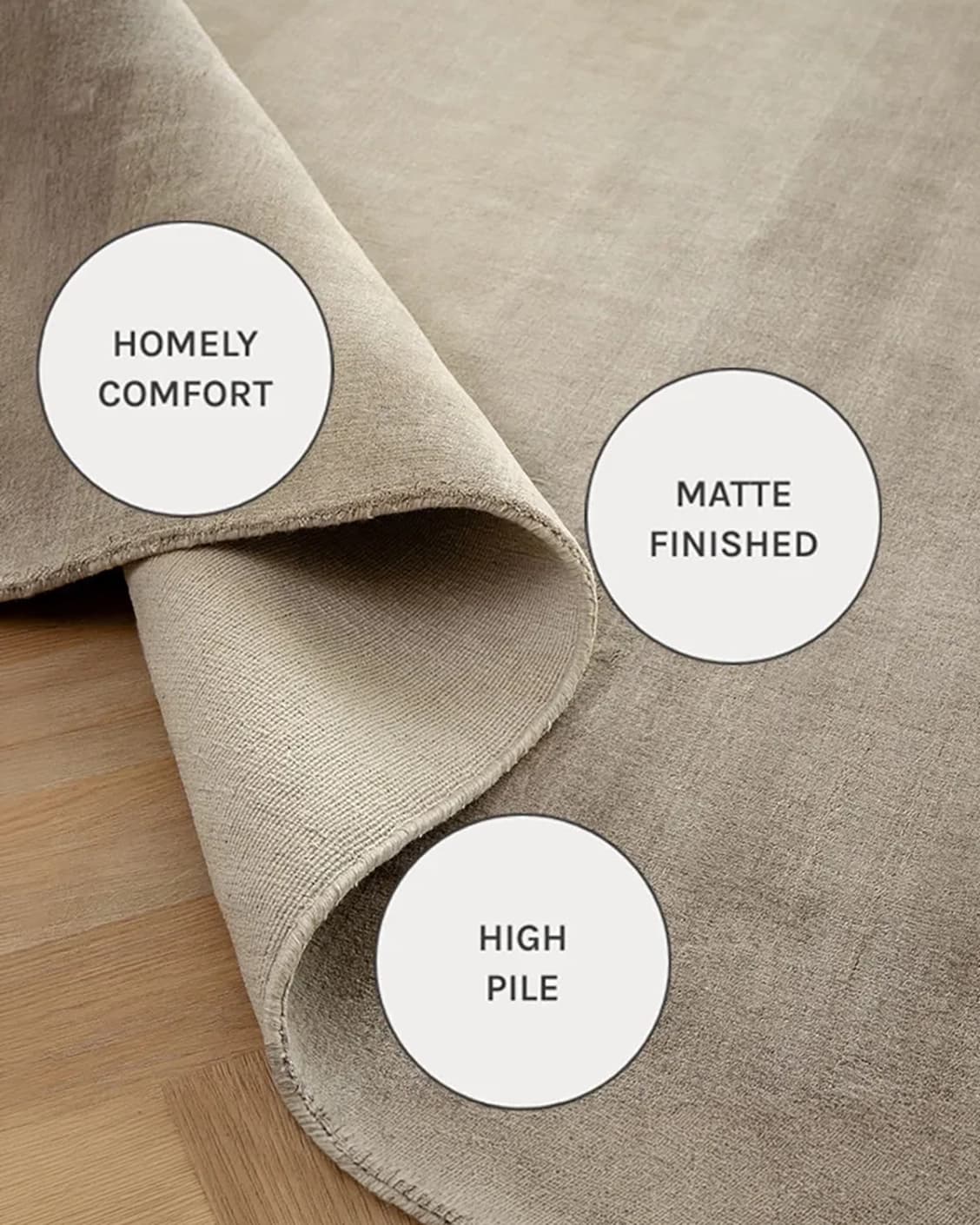 Oscar Ashton carpets in beige, shown in a close-up as image 14