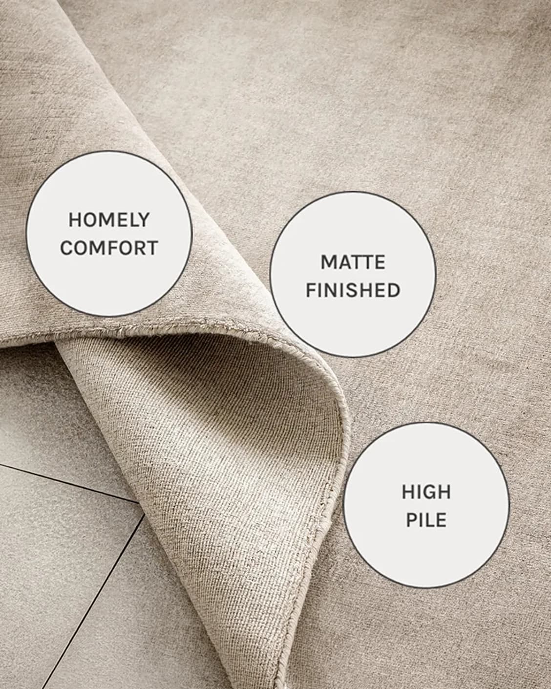 Oscar Dune carpets in dune and beige, shown in a close-up as image 14