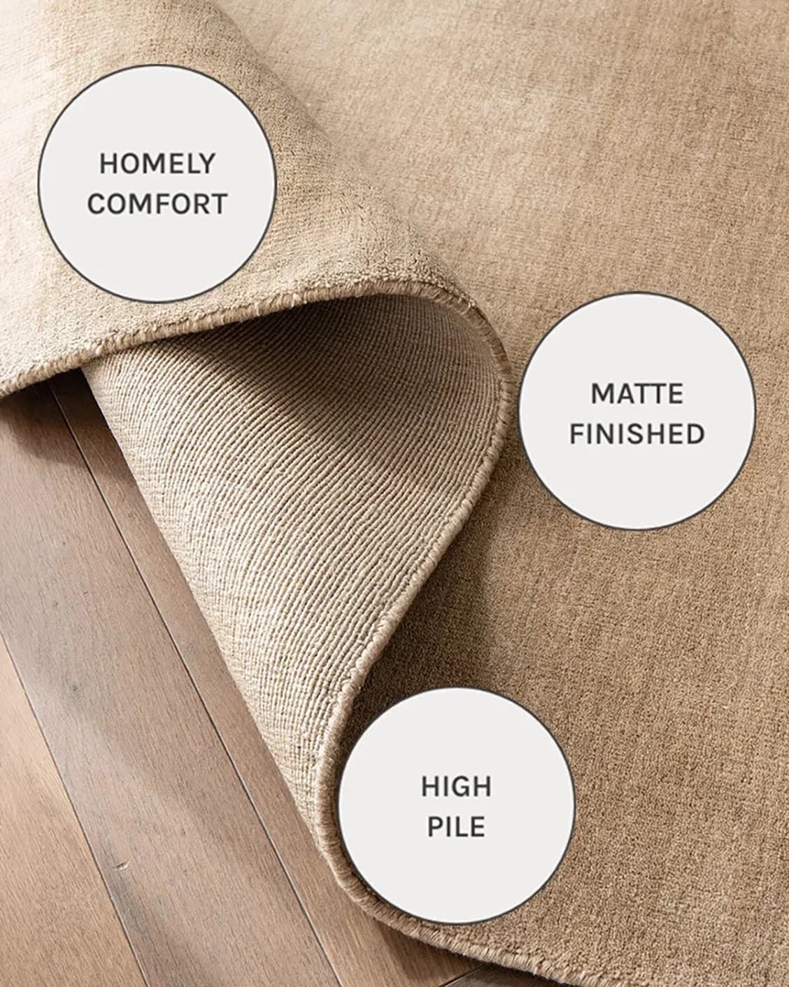 Oscar Sandy carpets in sandy and beige, shown in a close-up as image 14
