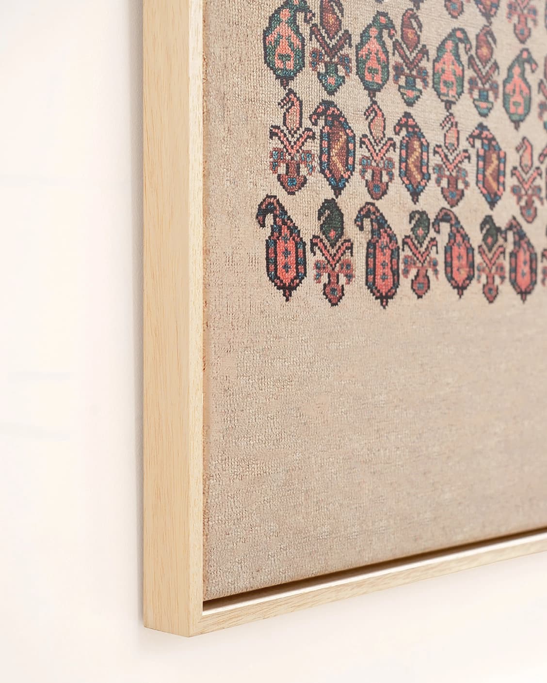 Paisley Park canvas in beige and multicolour, shown in a lifestyle close-up as image 5