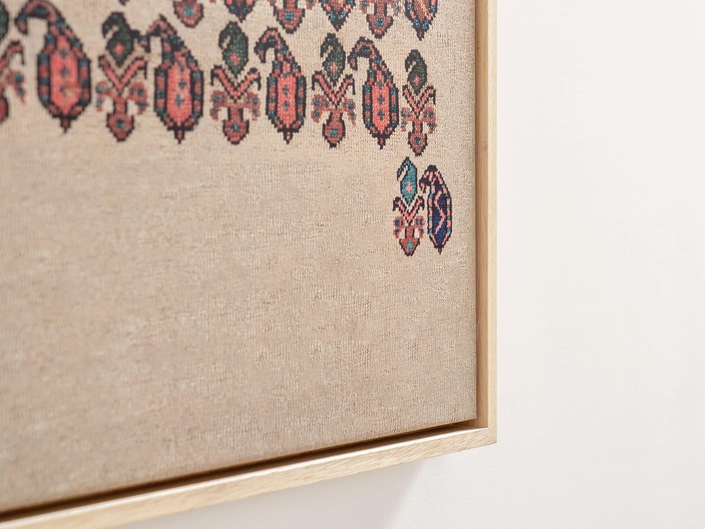 Paisley Park canvas in beige and multicolour, shown in a lifestyle close-up as image 1