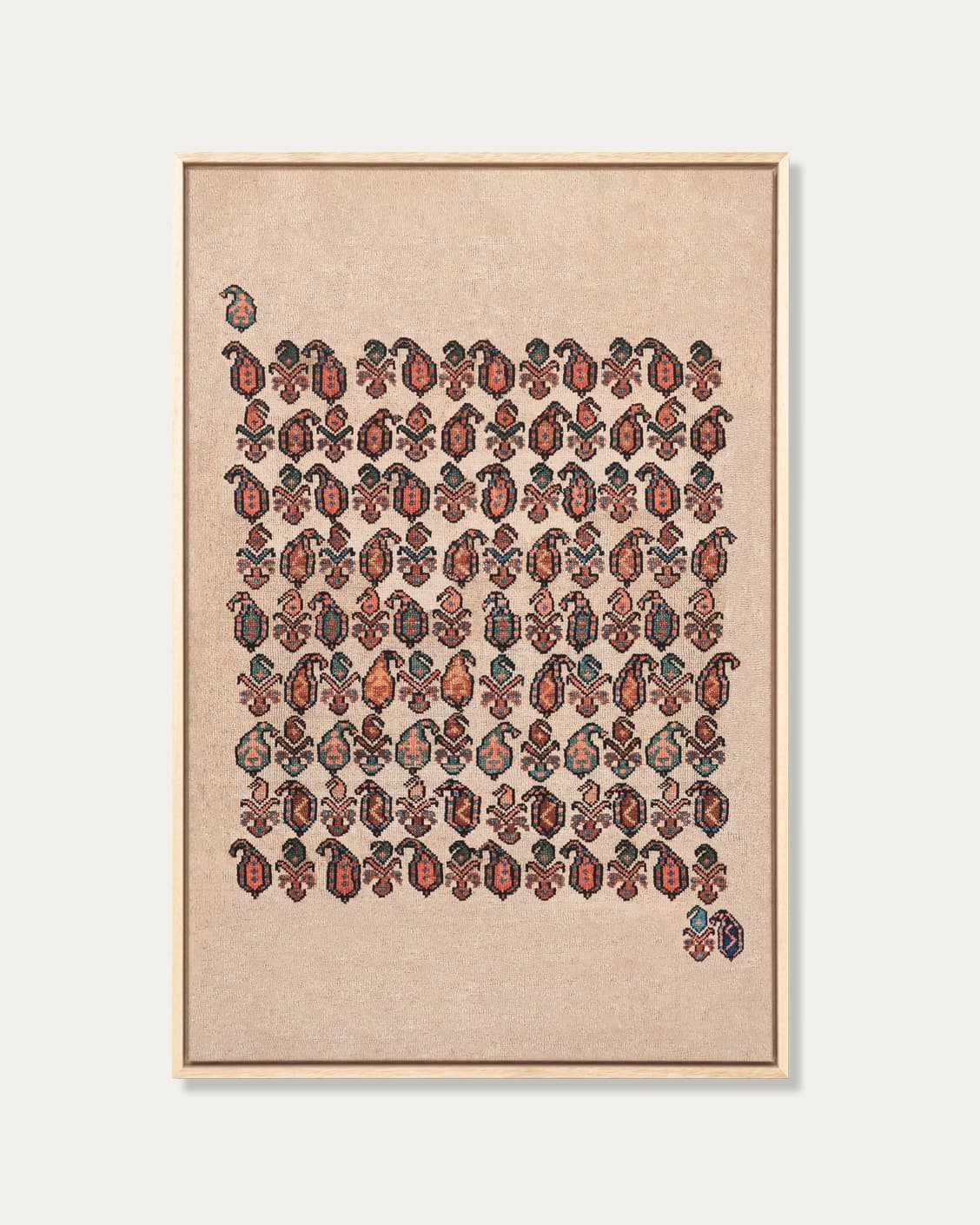 Paisley Park canvas in beige and multicolour, shown in a lifestyle front view as image 1