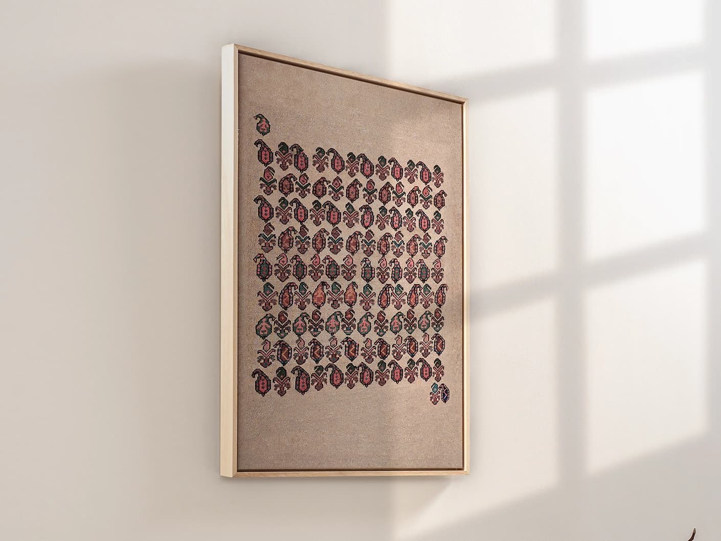 Paisley Park canvas in beige and multicolour, shown in a lifestyle left view as image 3