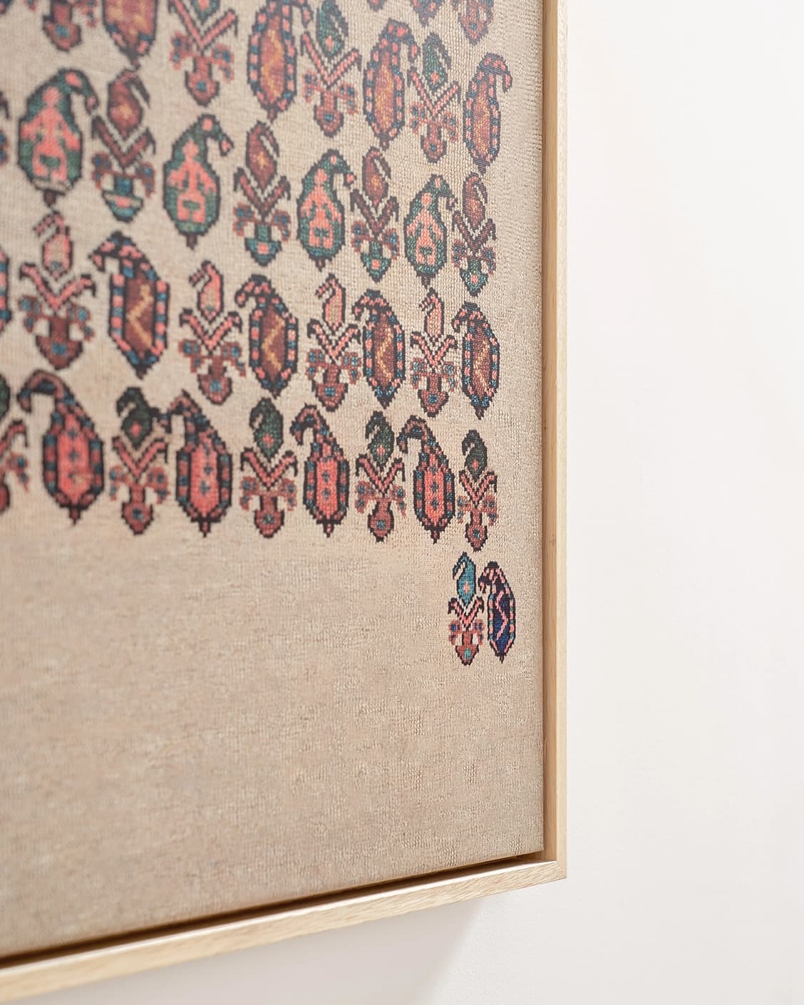 Paisley Park canvas in beige and multicolour, shown in a lifestyle close-up as image 6