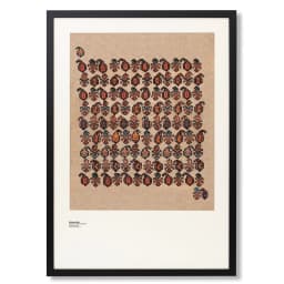 Paisley Park fine art print in beige and multicolour, shown in a lifestyle front view as image 1