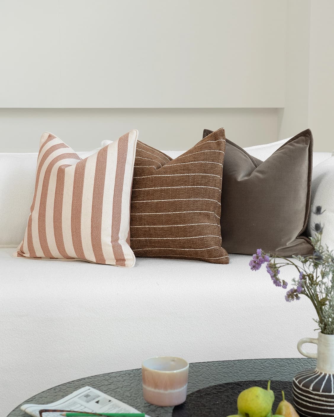 Paulo Bundle cushions, shown in a lifestyle front view as video image
