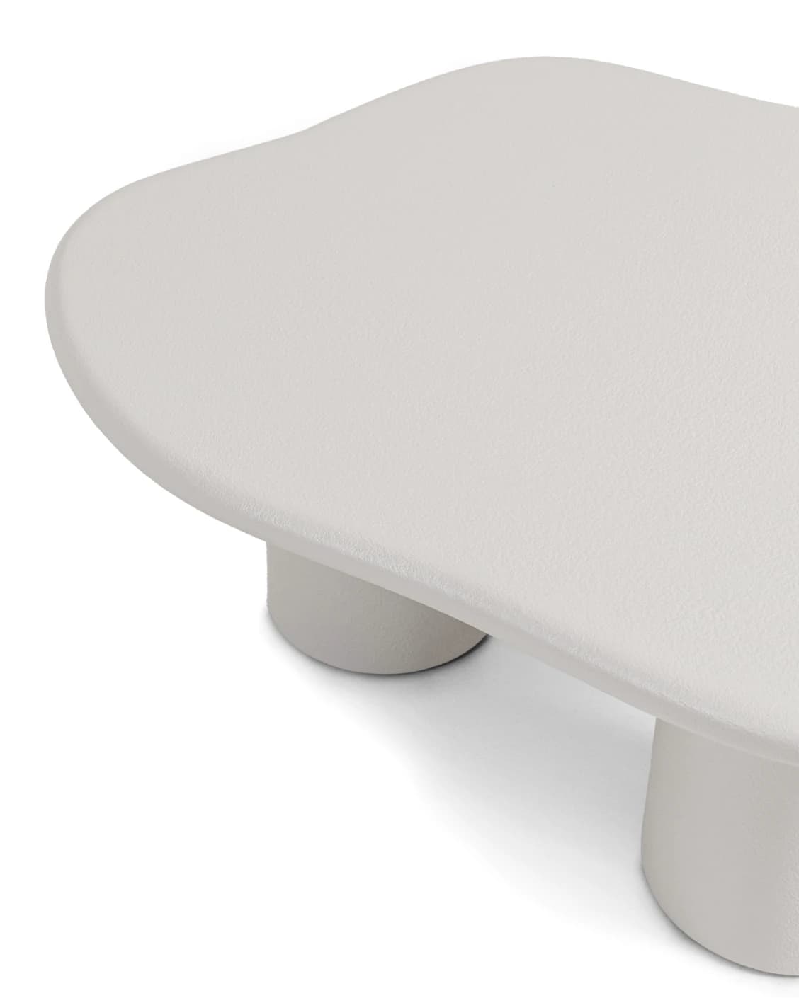 Pienza Coffee Table Soft Ivory Stone coffee table in soft ivory and stone, shown in a product front view as image 8