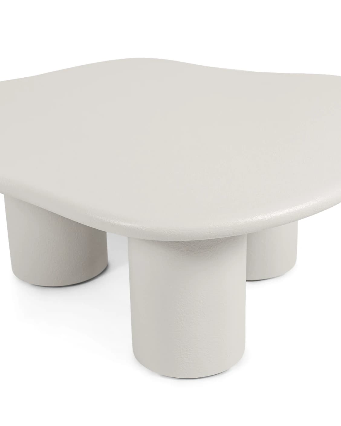 Pienza Coffee Table Soft Ivory Stone coffee table in soft ivory and stone, shown in a product top view as image 9
