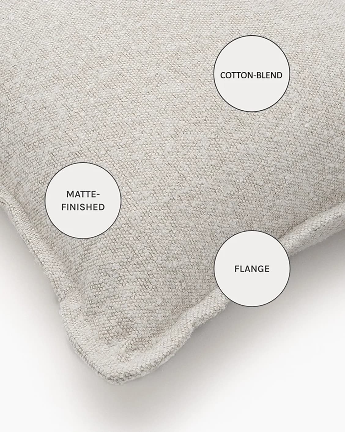 Quinn Shale cushions in cream and beige, shown in a product close-up as image 10