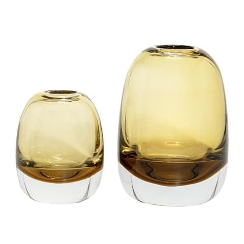 Rainier Storms vases in yellow, shown in a product front view as image 1