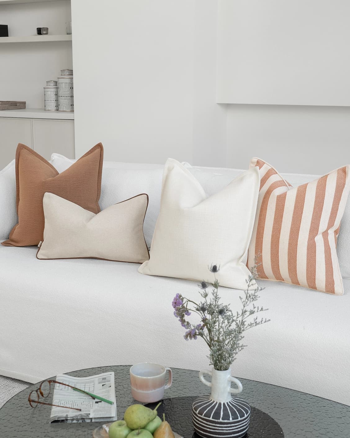 Rakesh Bundle cushion, shown in a lifestyle front view as image video image