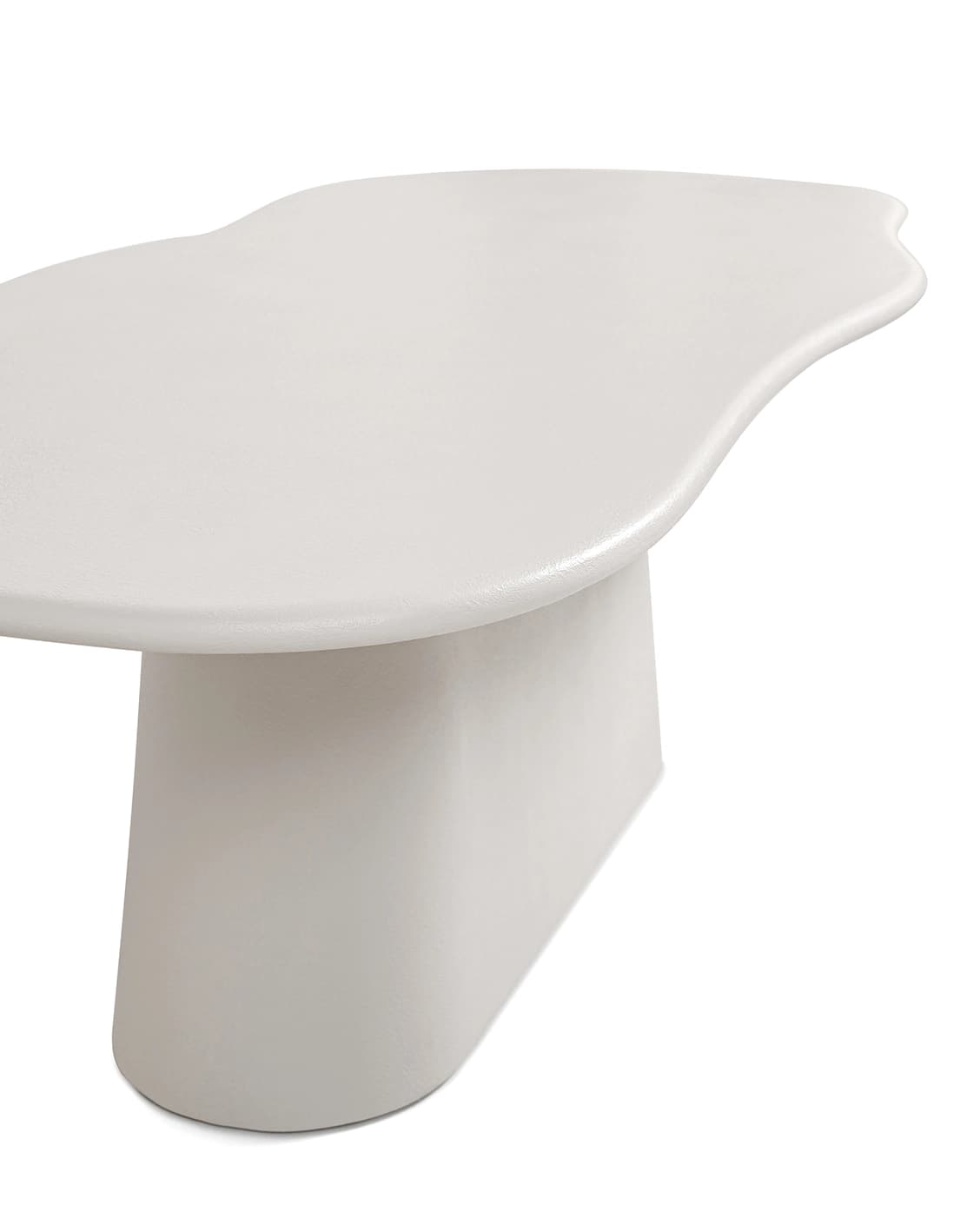 Ravenna dining table in soft ivory, stone and ivory, shown in a product close-up left view as image 2