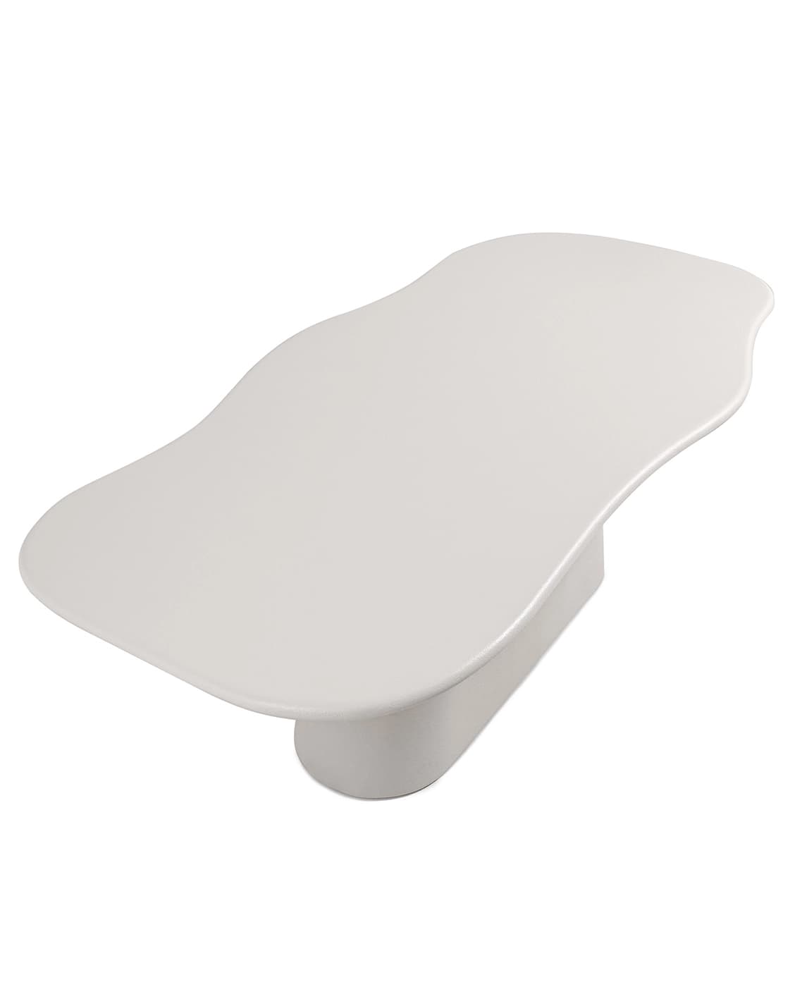 Ravenna dining table in soft ivory, stone and ivory, shown in a product top view as image 1
