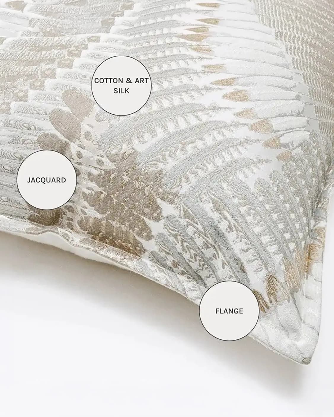 Reesha Bianca cushions in brown and grey, shown in a product close-up as image 9