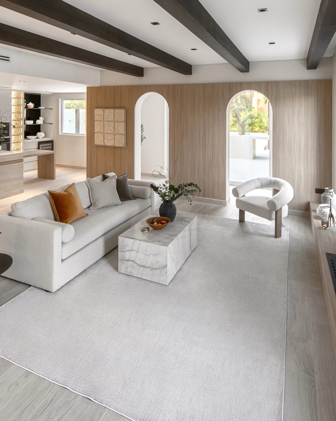Rik Dune carpet in grey, shown in a lifestyle left view as image 5