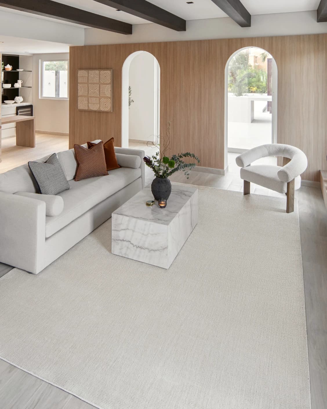 Rik Sandy carpet in beige, shown in a product right view as image 11
