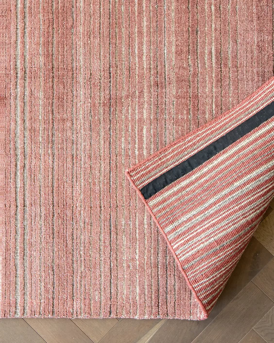 Rita Rosso II carpet in red, shown in a product top view as image 16