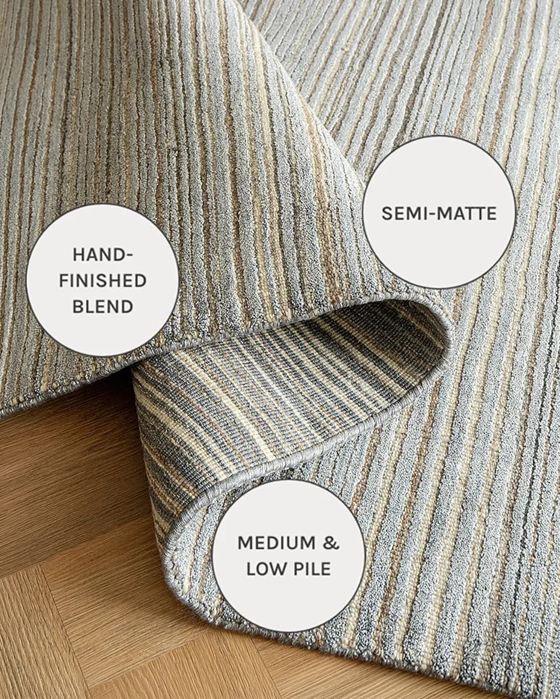 Rita Stevens carpets in grey, shown in a close-up as image 11