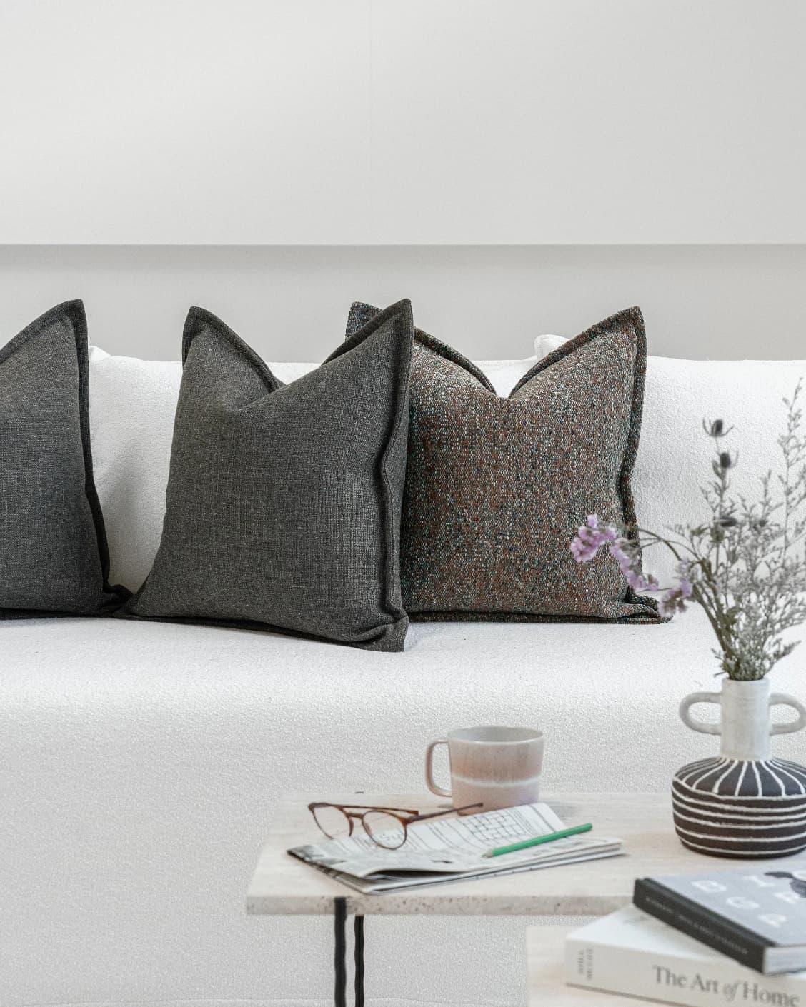 Ross Bundle cushion, shown in a lifestyle front view as image video image