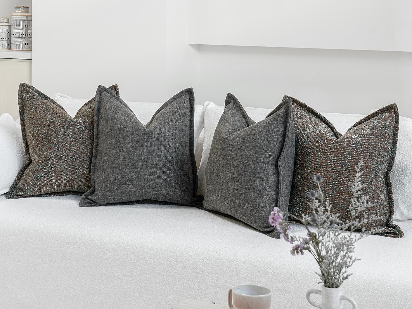 Ross Bundle bundle cushions, shown in a lifestyle front view