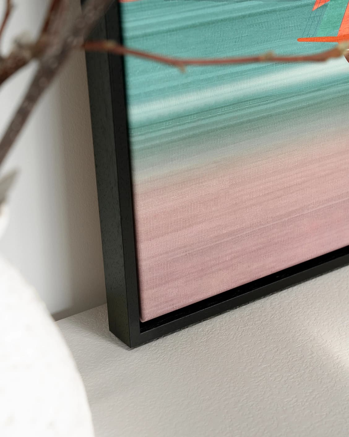 Sails canvas in pink, shown in a lifestyle close-up as image 7