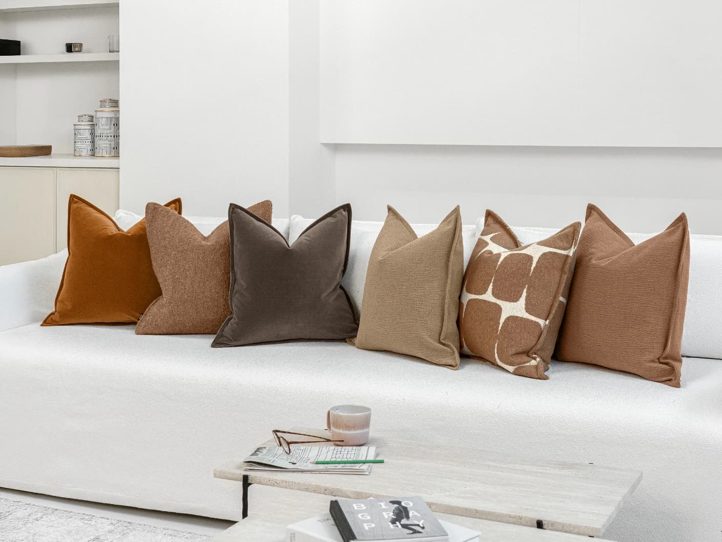 Sanika Bundle bundle cushions, shown in a lifestyle front view