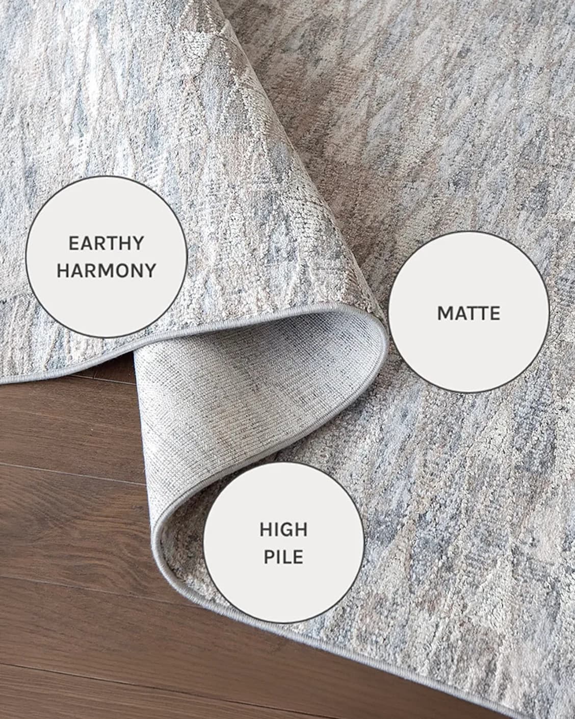 Savanna Sky carpets in sky, blue, beige and grey, shown in a close-up as image 14