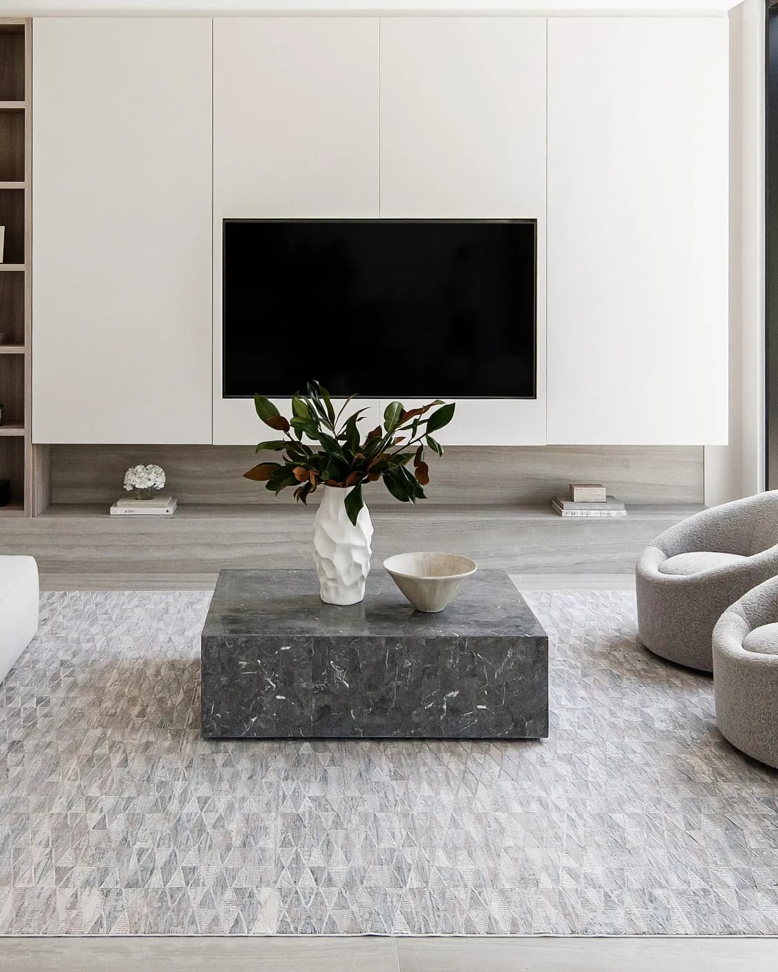 Savanna Sky carpet in blue, beige and grey, shown in a lifestyle front view as image 5