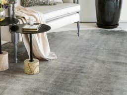 Scarlette Ashton carpet in grey, shown in a lifestyle front view