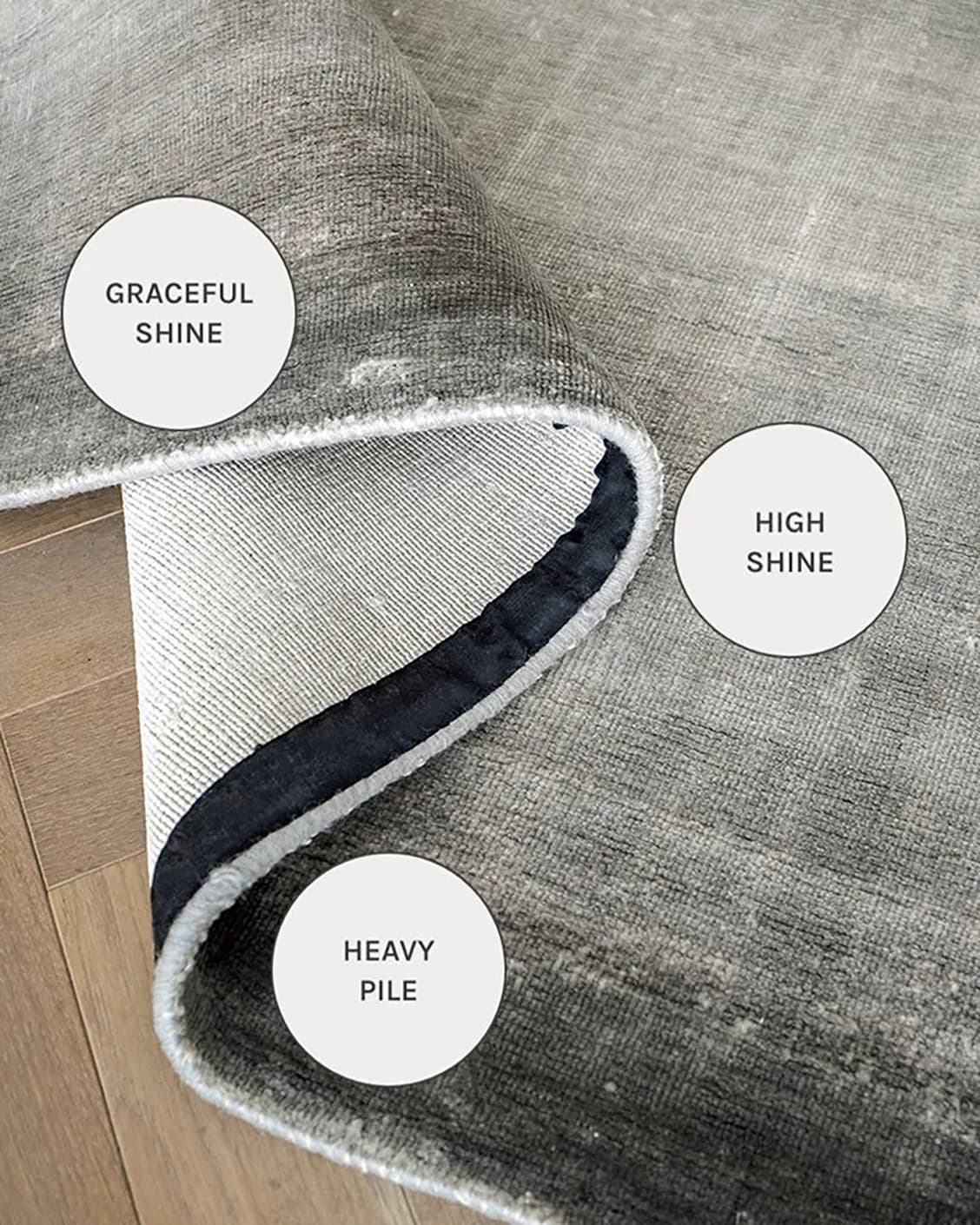 Scarlette Ashton carpets in grey, shown in a close-up as image 15