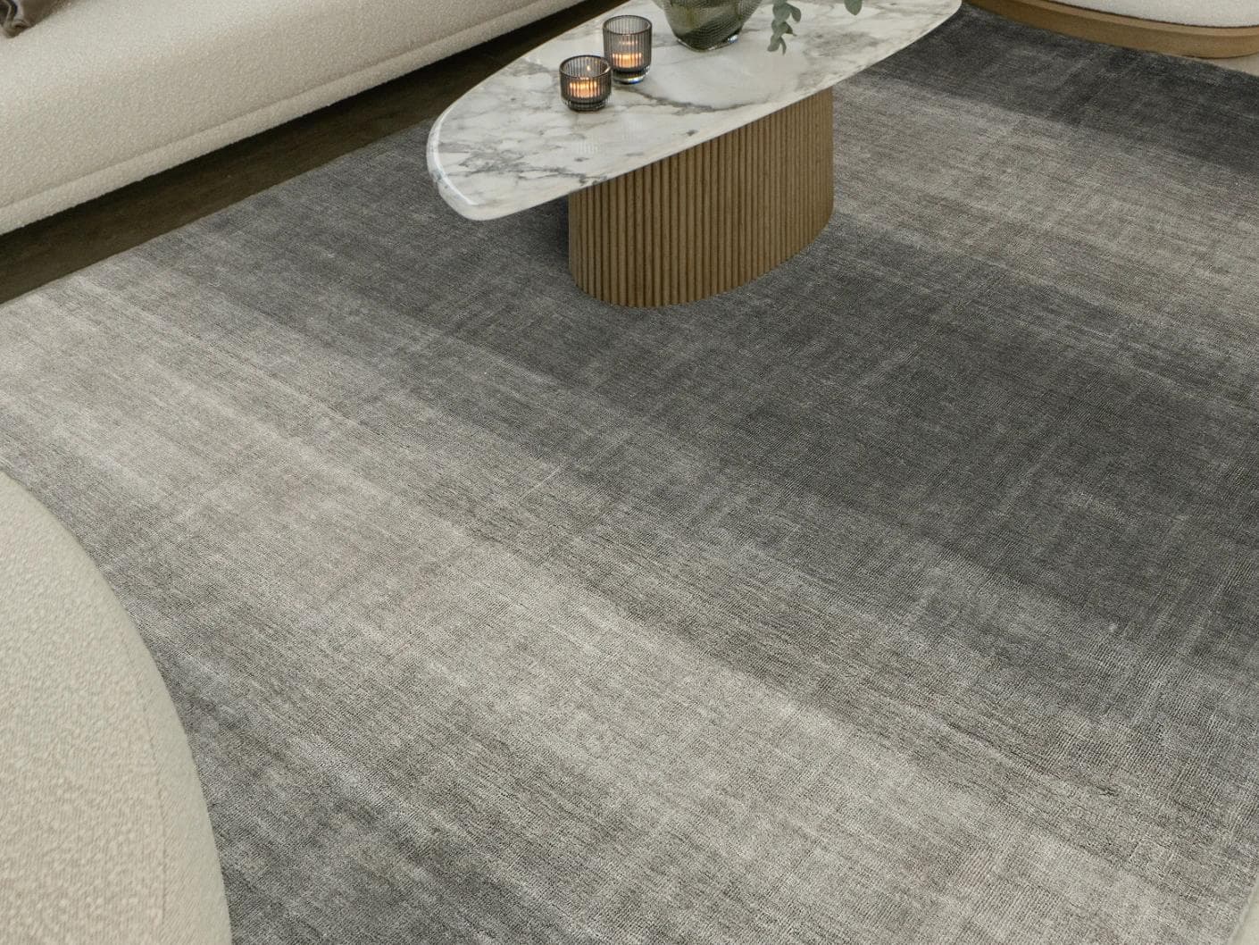 Scarlette Ashton carpets in grey, shown in a lifestyle close-up as image 2