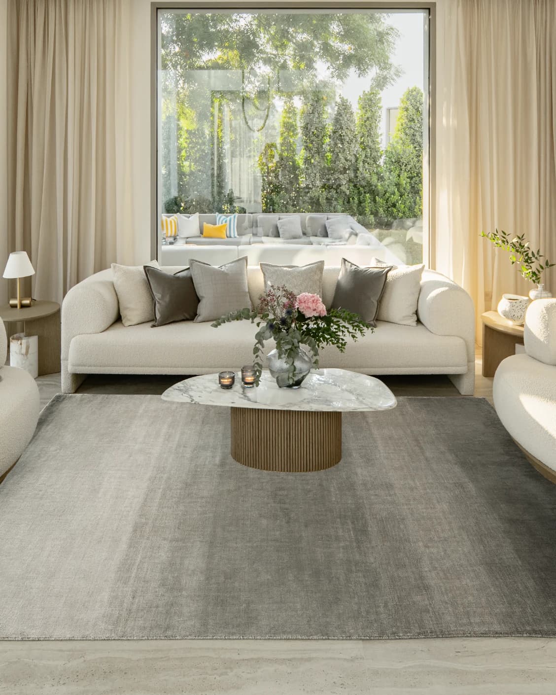 Scarlette Ashton carpet in grey, shown in a lifestyle front view as image 5