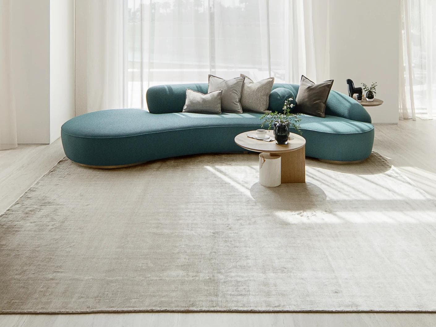 Scarlette Dune carpet in beige and brown, shown in a lifestyle front view as image 4