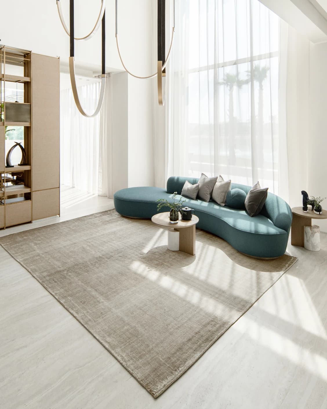 Scarlette Dune carpet in beige and brown, shown in a lifestyle front view as image 5