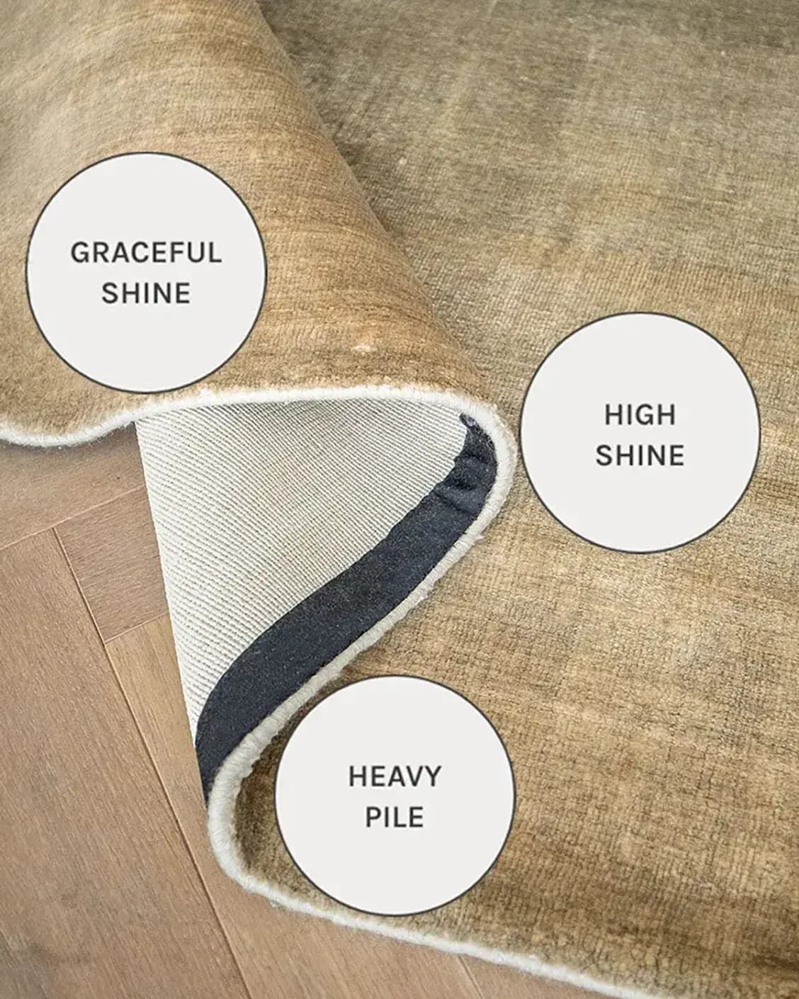 Scarlette Sage carpets in beige and green, shown in a close-up as image 13