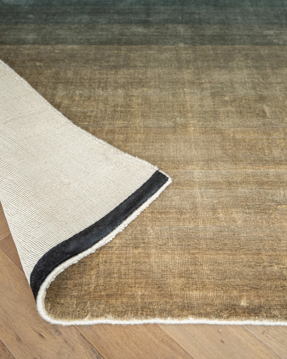 Scarlette Sage carpet in beige and green, shown in a lifestyle close-up as image 4