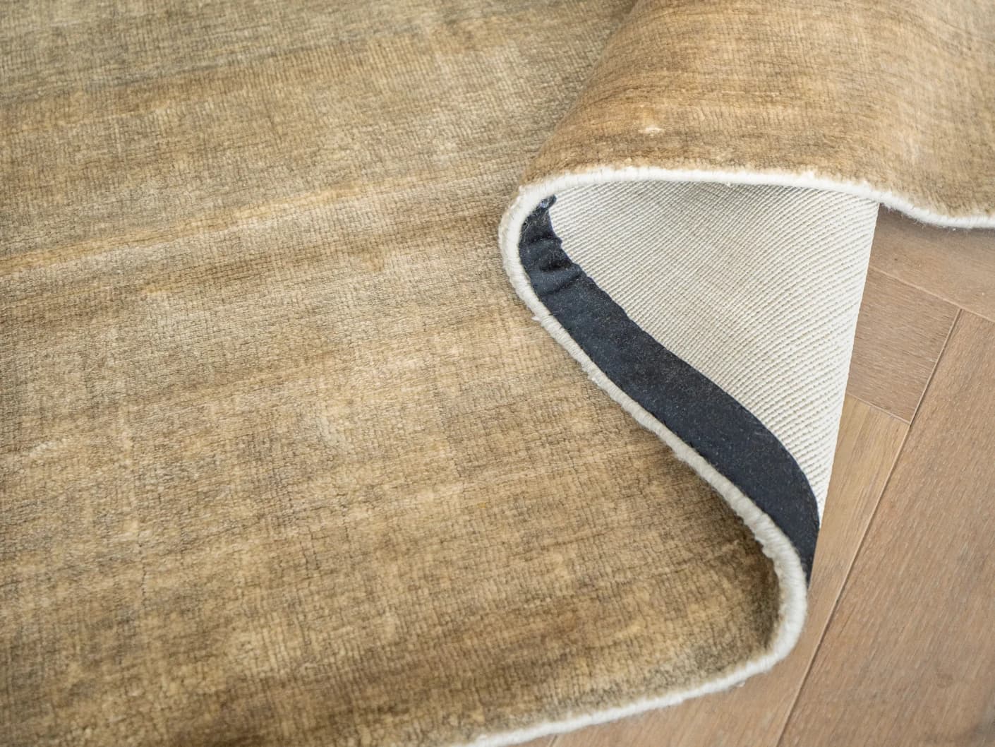 Scarlette Sage carpets in beige and green, shown in a product close-up view