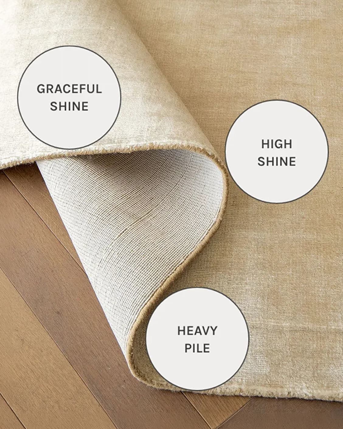 Scarlette Sandy carpets in sandy, beige and gold, shown in a close-up as image 15