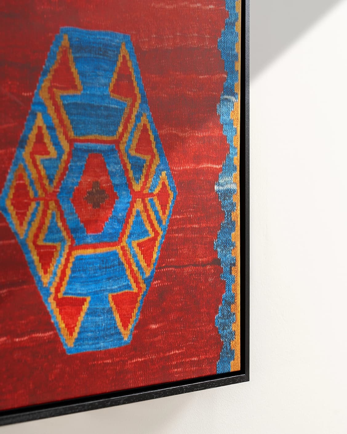 Scorpio canvas in red and blue, shown in a lifestyle close-up as image 6