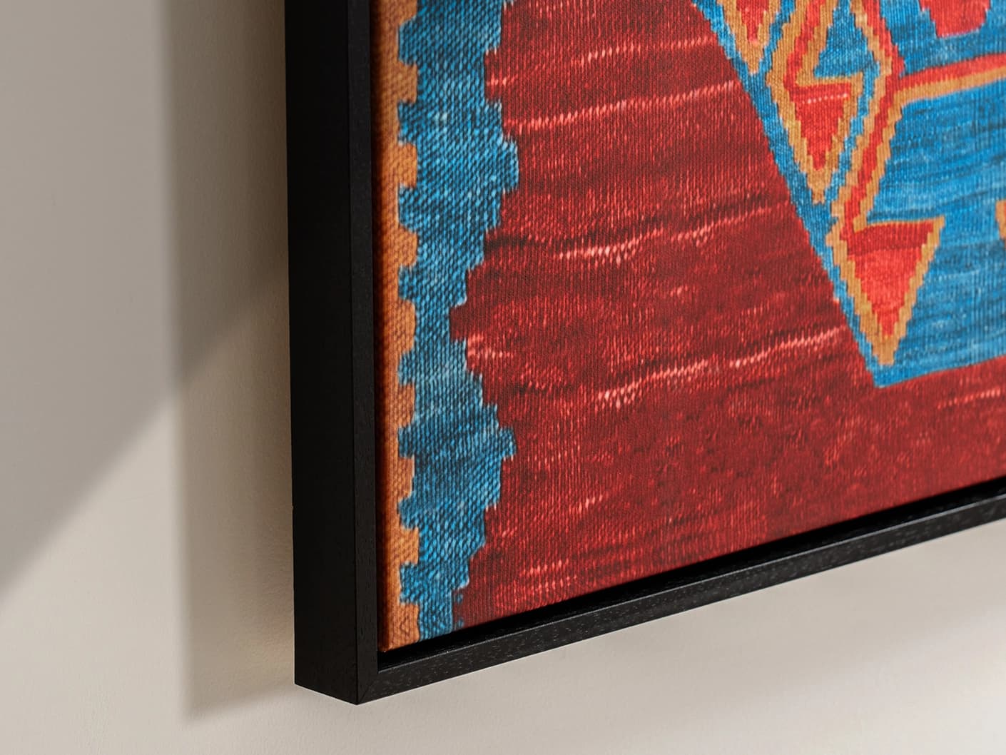Scorpio canvas in red and blue, shown in a lifestyle close-up as image 1