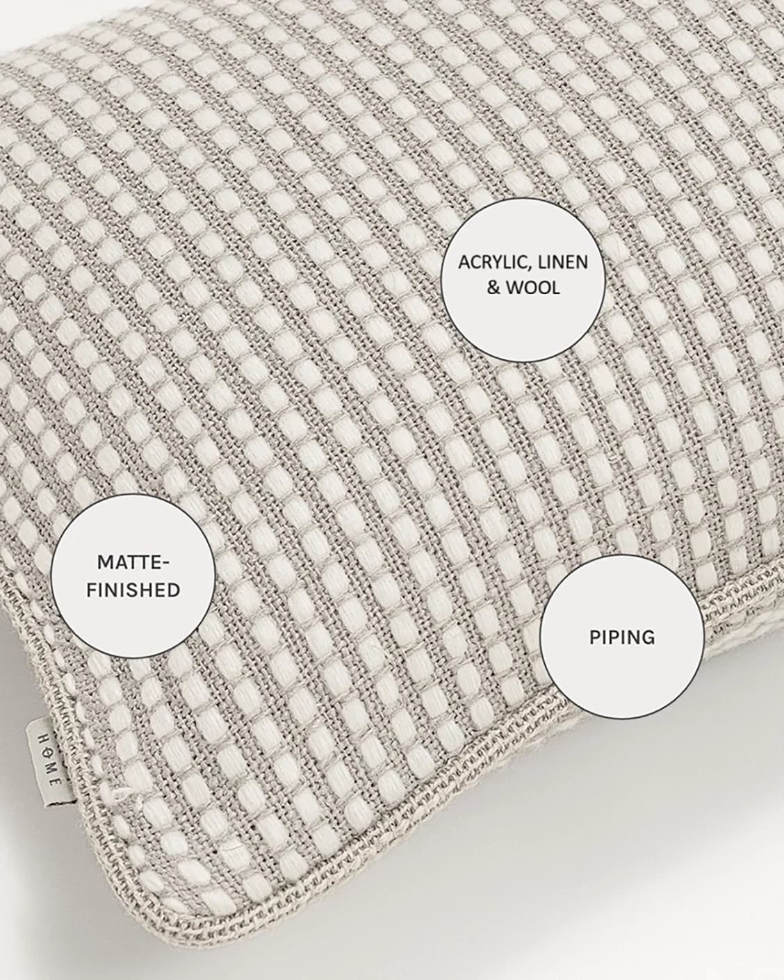 Shea Laurent II cushions in beige, shown in a product close-up as image 10