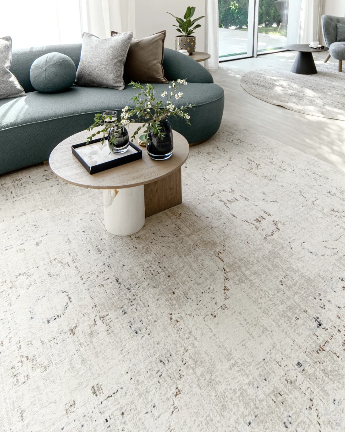 Sheldon Bianca carpet in beige, shown in a product left view as image 11