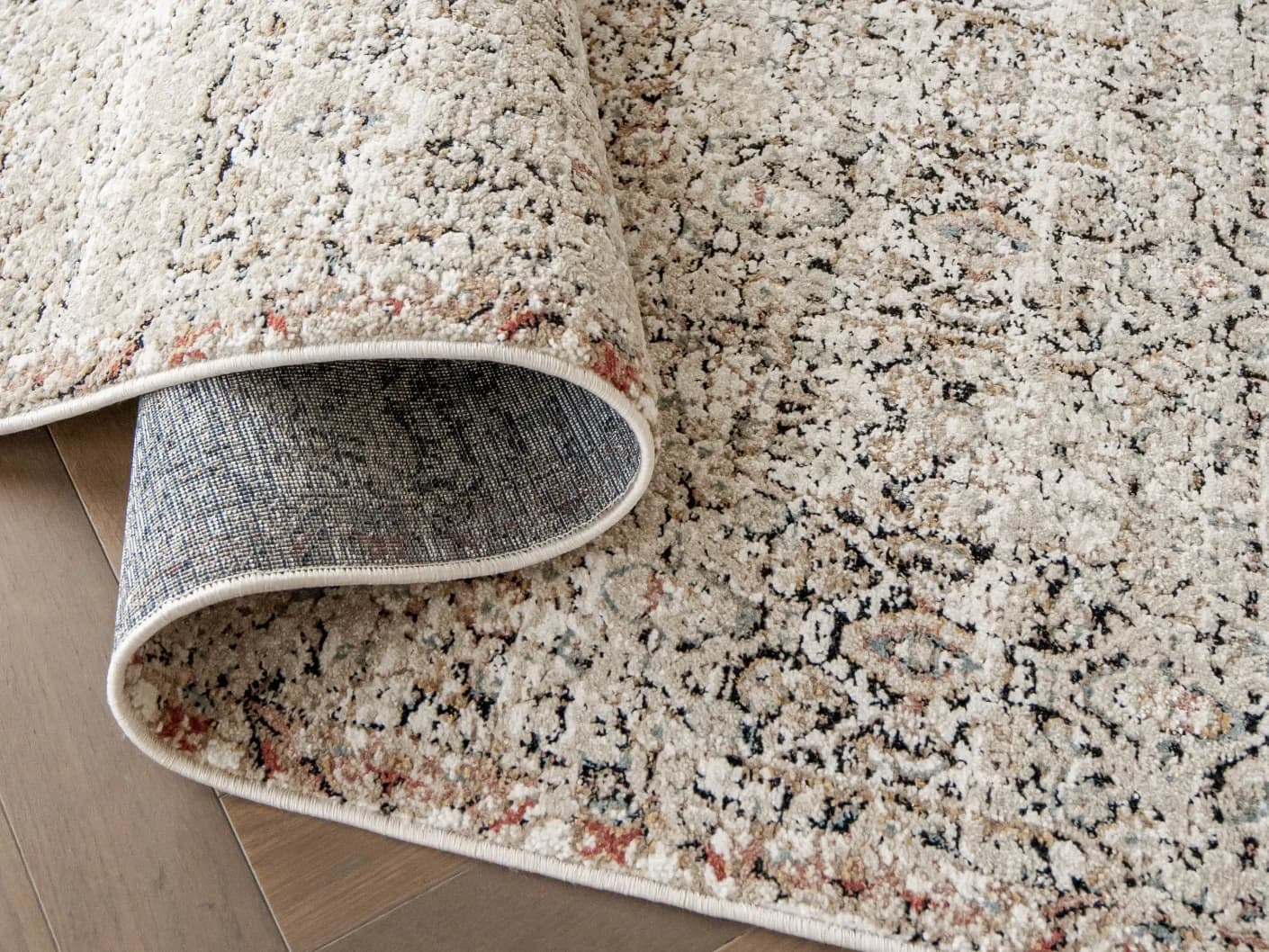 Sheldon Dune Runners carpets in dune and beige, shown in a product close-up view