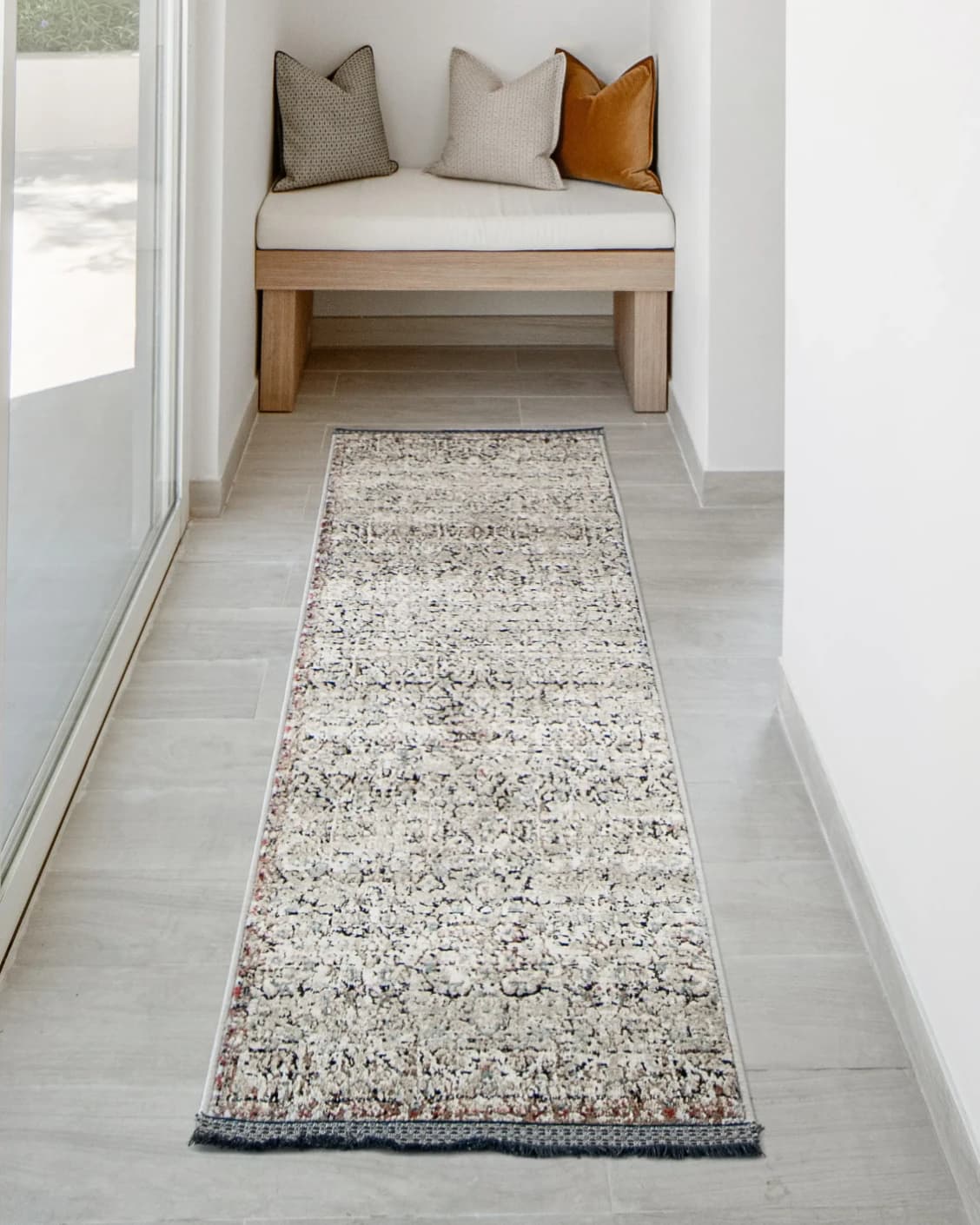 Sheldon Dune Runners carpet in beige, shown in a lifestyle front view as image 2