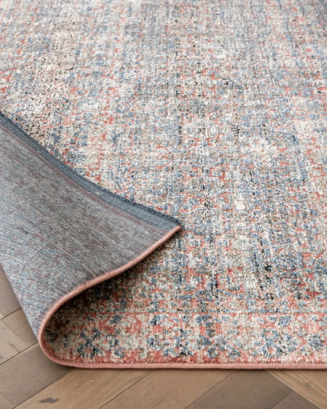 Sheldon Rosso Runners carpet in red and rust, shown in a product close-up as image 4