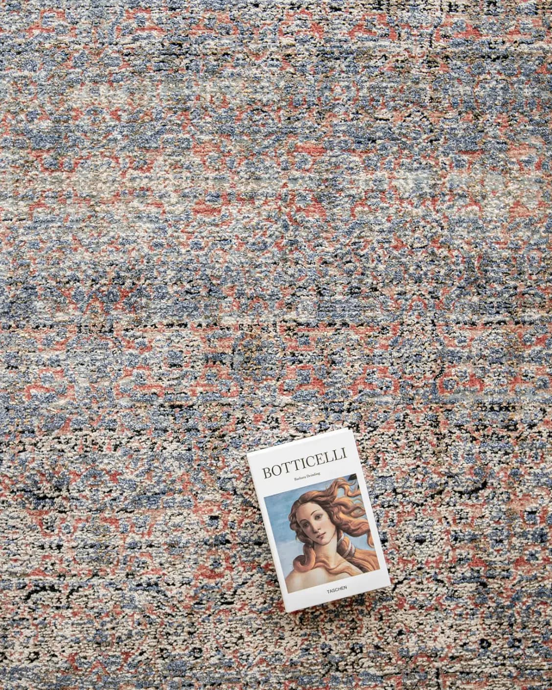 Sheldon Rosso carpet in red and rust, shown in a product top view as image 12