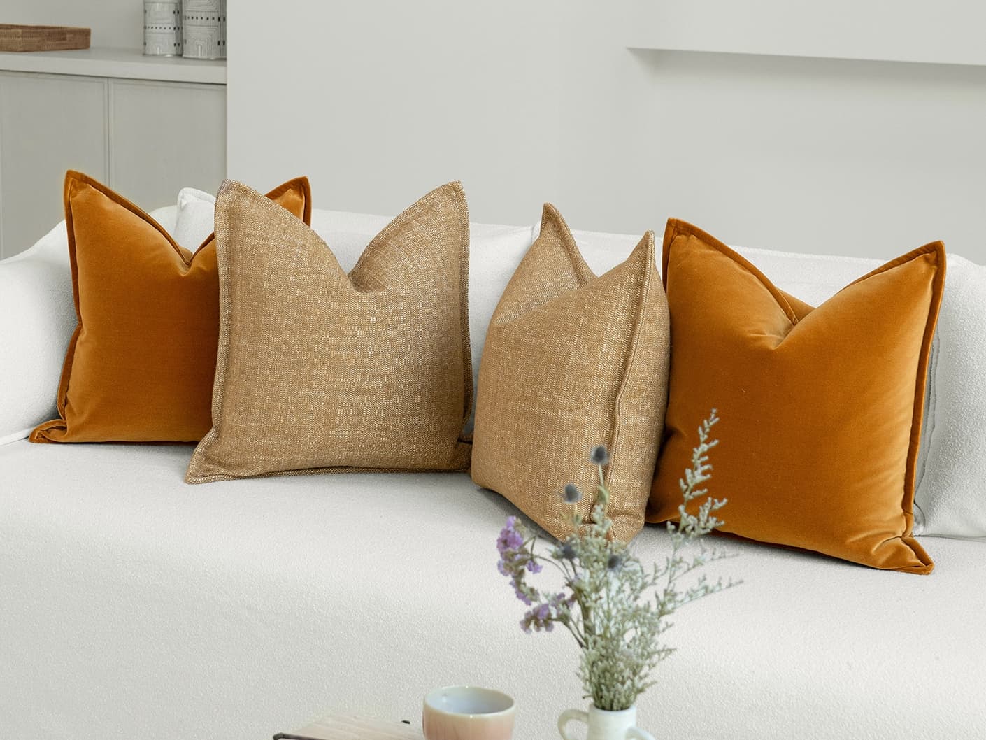 Shiju Bundle bundle cushions, shown in a lifestyle front view