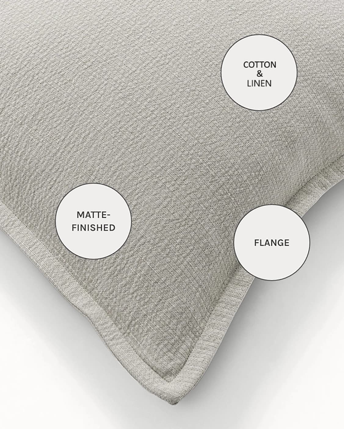 Siena Hodler cushions in grey, shown in a product close-up as image 10