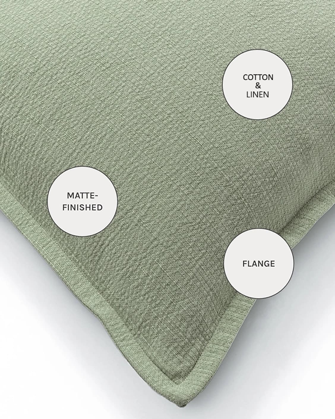 Siena Willow cushions in green, shown in a product close-up as image 10